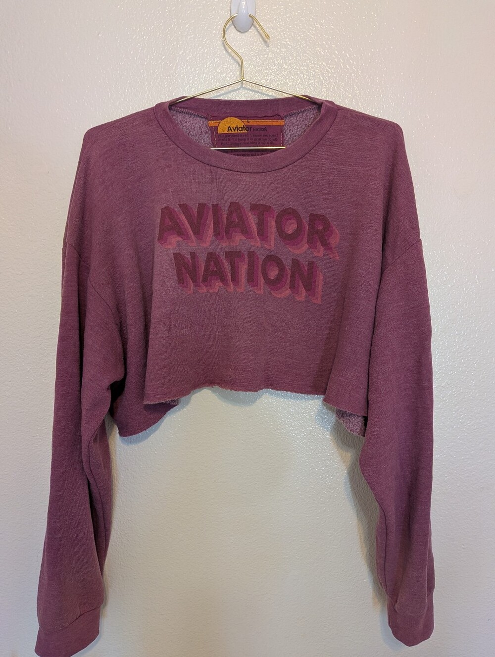 Aviator Nation 3d Cropped Crewneck